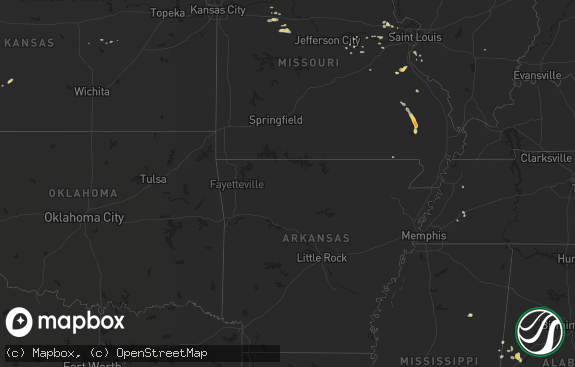 Hail map preview on 08-03-2012