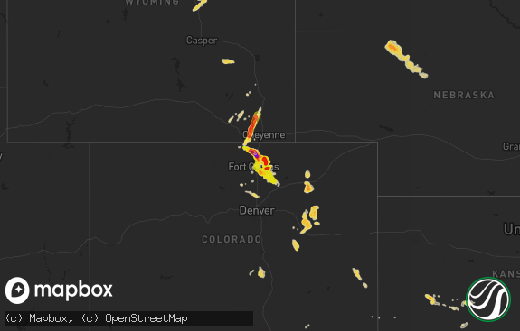 Hail map preview on 08-03-2013