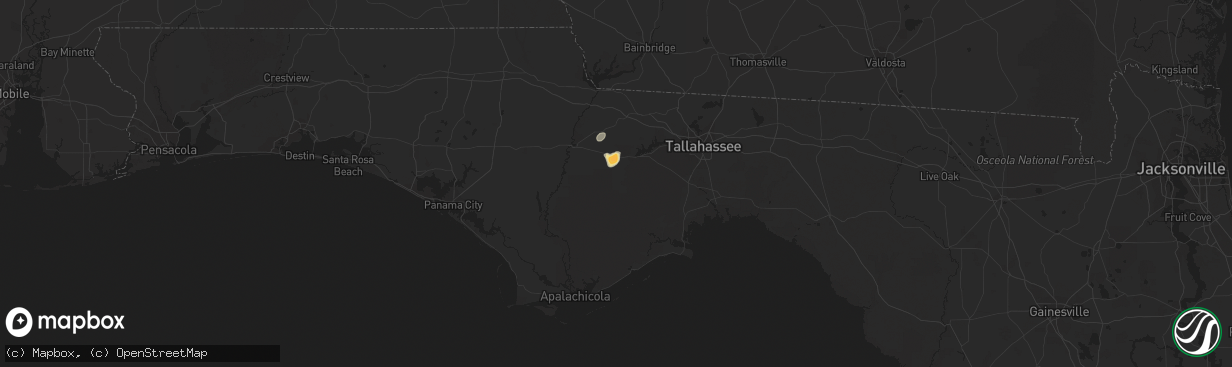 Hail map in Hosford, FL on August 3, 2014