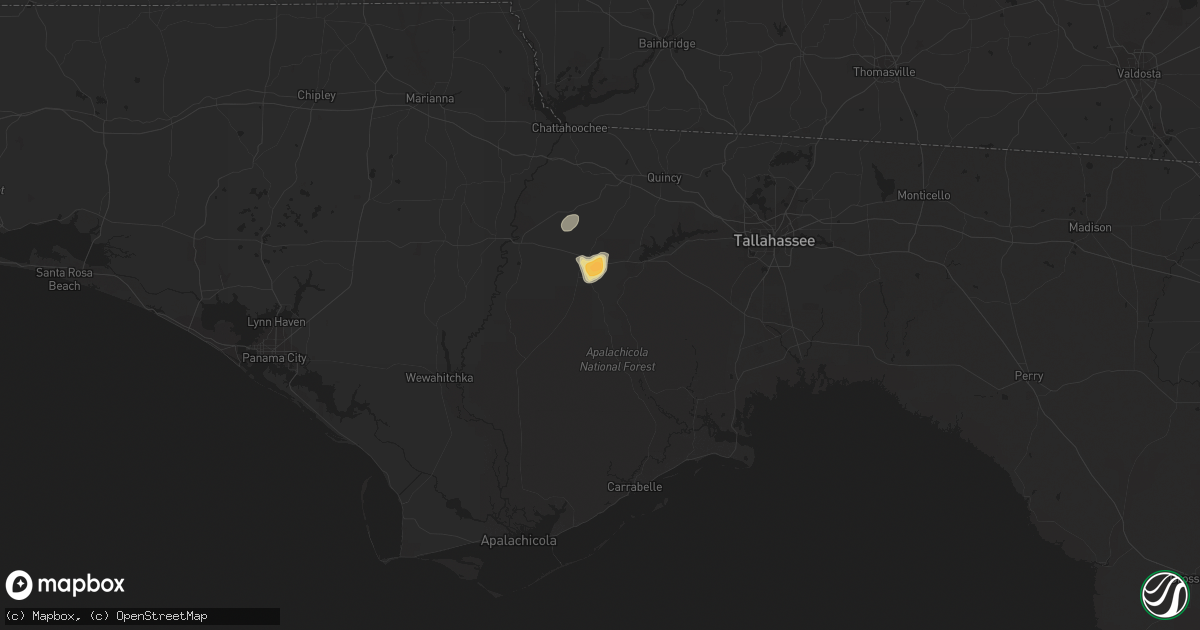 Hail map in Hosford, FL on August 3, 2014