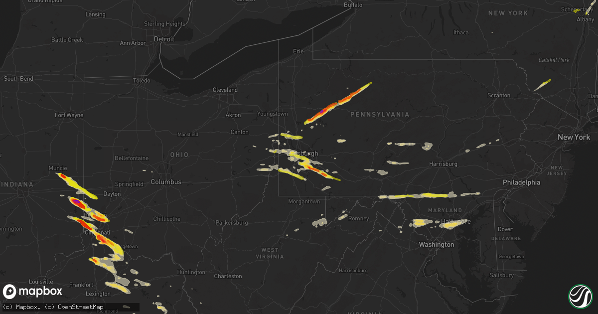 Hail map on August 3, 2015