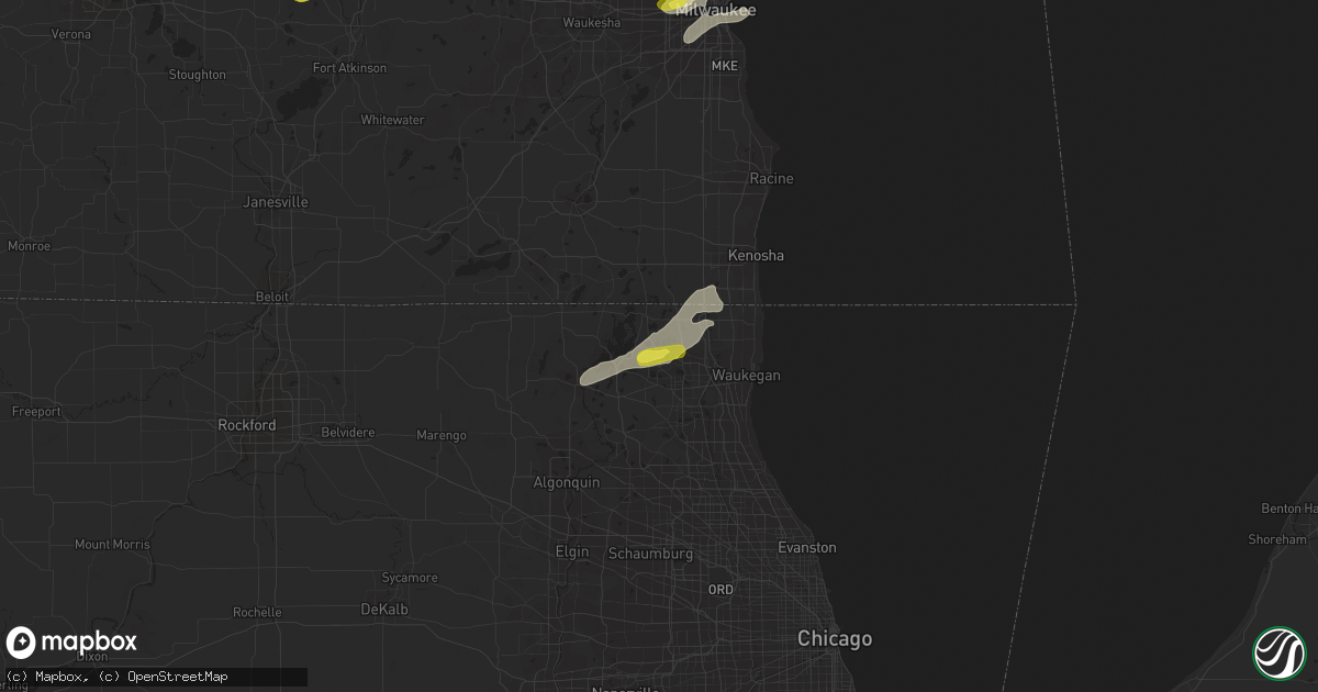 Hail map in Lake Villa, IL on August 3, 2017
