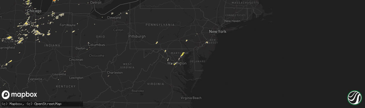 Hail map on August 3, 2017