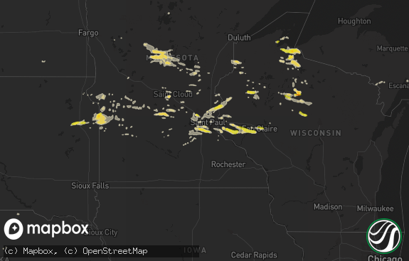 Hail map preview on 08-03-2018