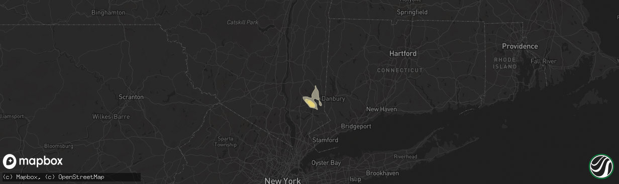 Hail map in Carmel, NY on August 3, 2019