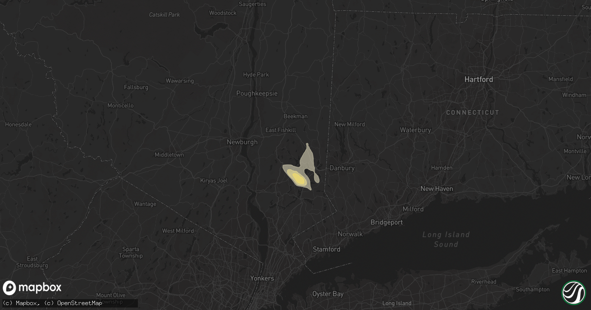 Hail map in Carmel, NY on August 3, 2019
