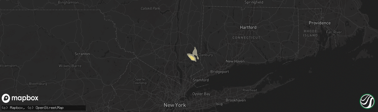 Hail map in Mahopac, NY on August 3, 2019