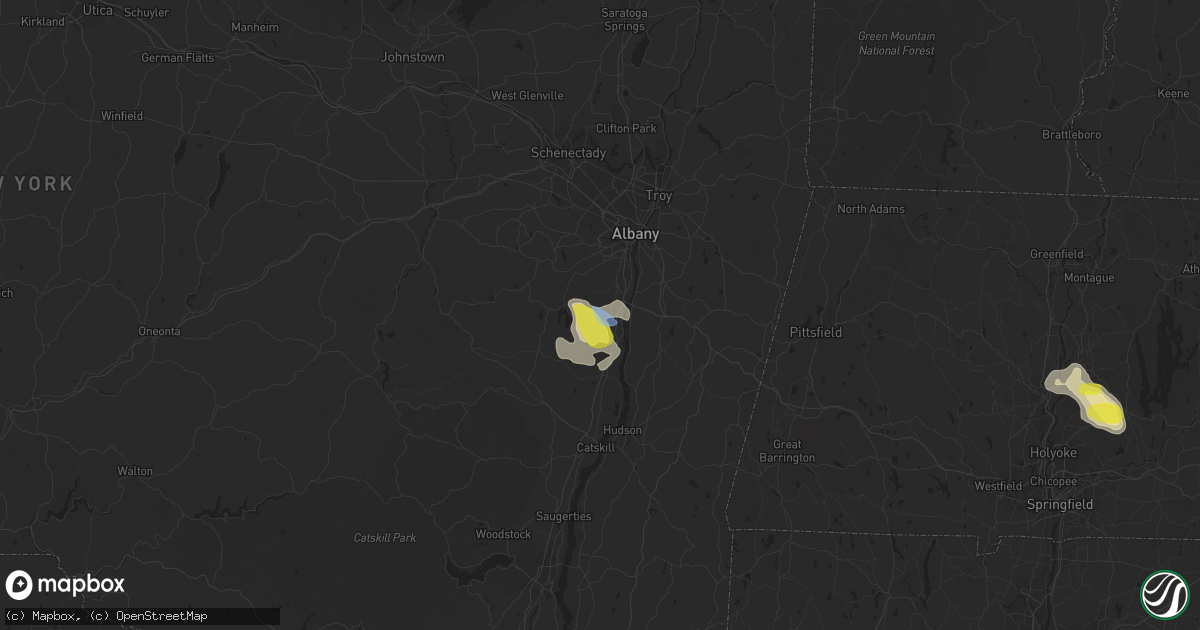 Hail map in Ravena, NY on August 3, 2019