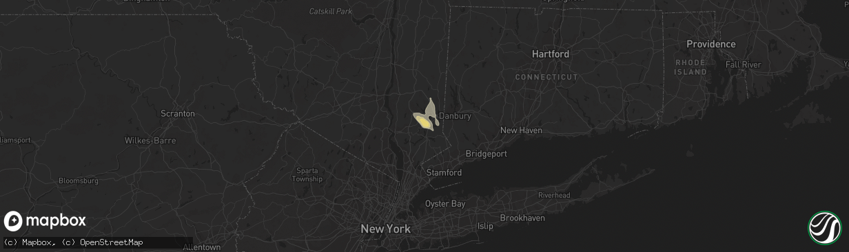 Hail map in Somers, NY on August 3, 2019