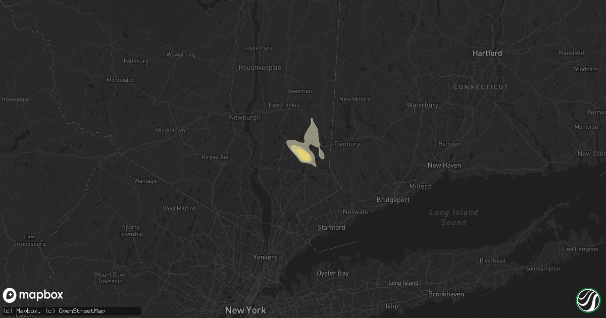 Hail map in Somers, NY on August 3, 2019