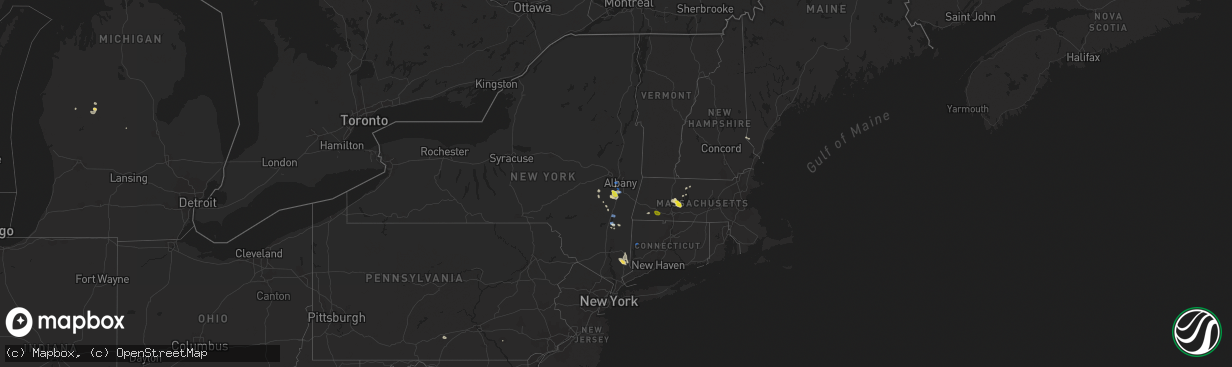 Hail map on August 3, 2019