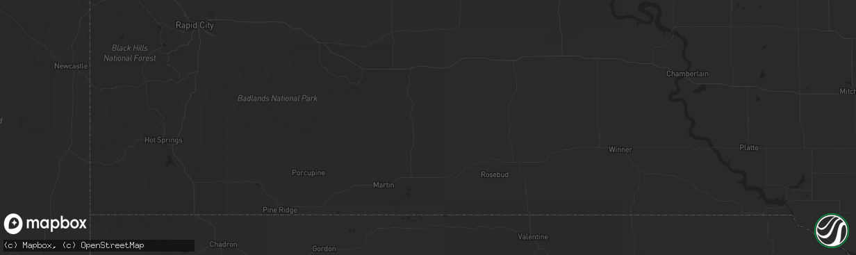 Hail map in La Grande, OR on August 3, 2021