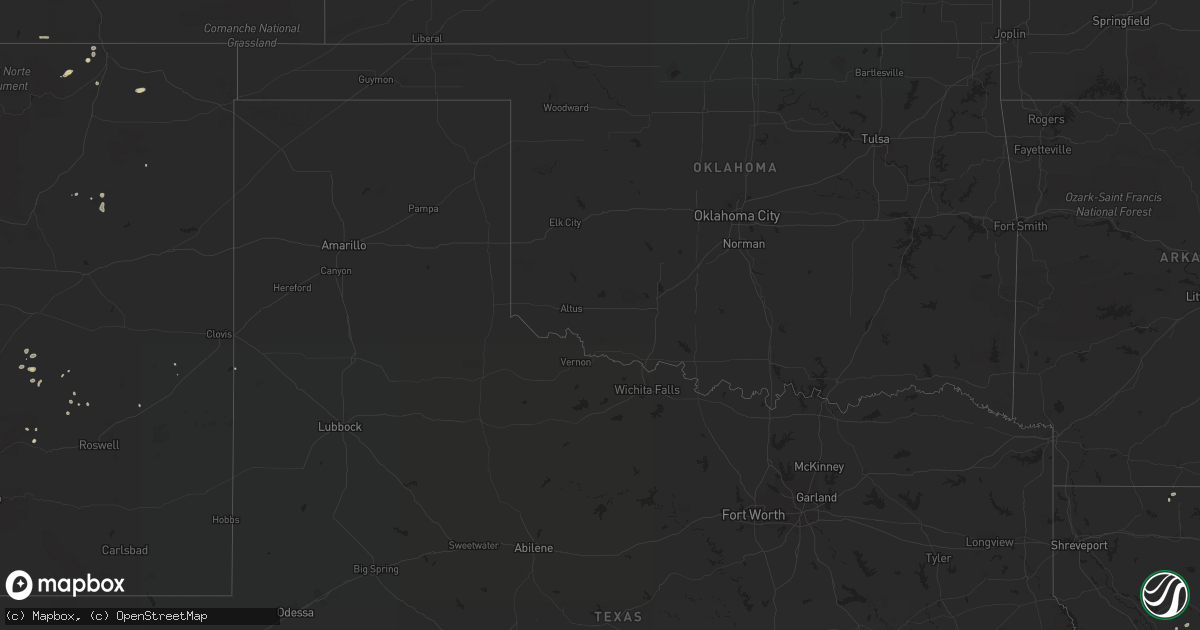 Hail map on August 3, 2022
