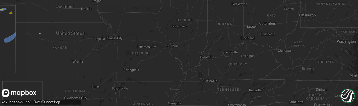 Hail map in Kansas on August 3, 2023