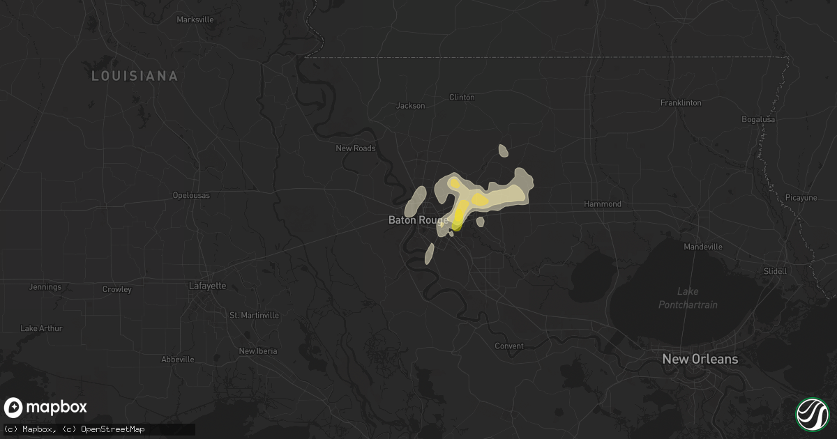 Hail map in Baton Rouge, LA on August 3, 2024