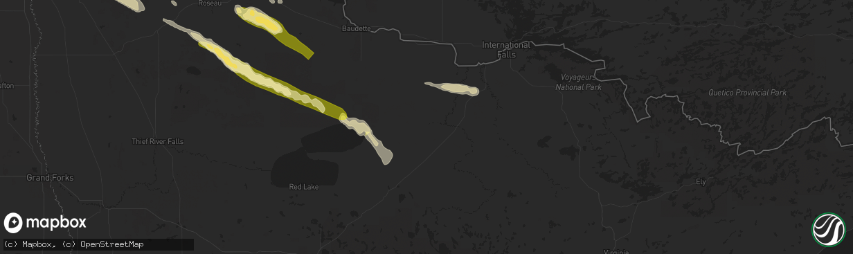 Hail map in Big Falls, MN on August 3, 2024