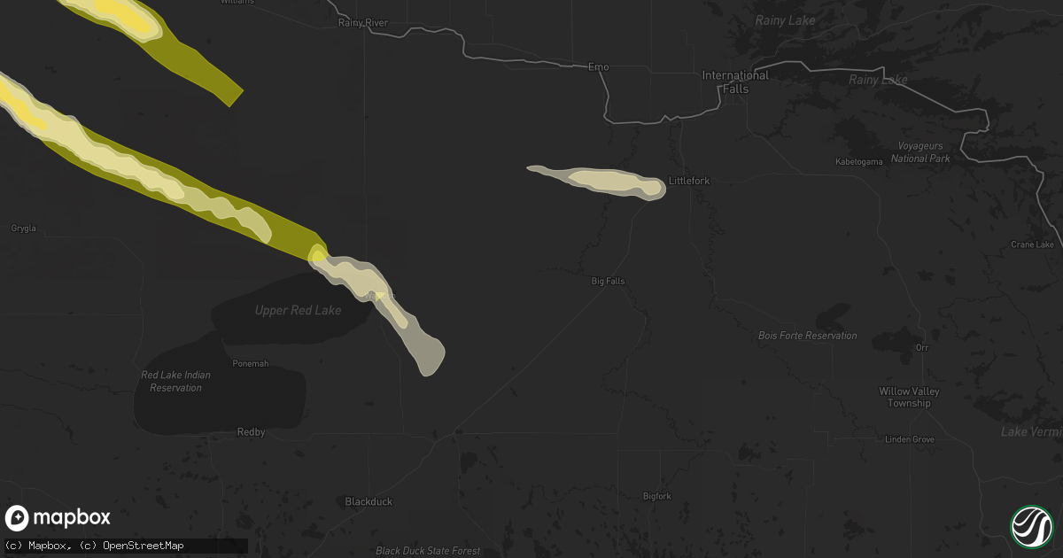 Hail map in Big Falls, MN on August 3, 2024