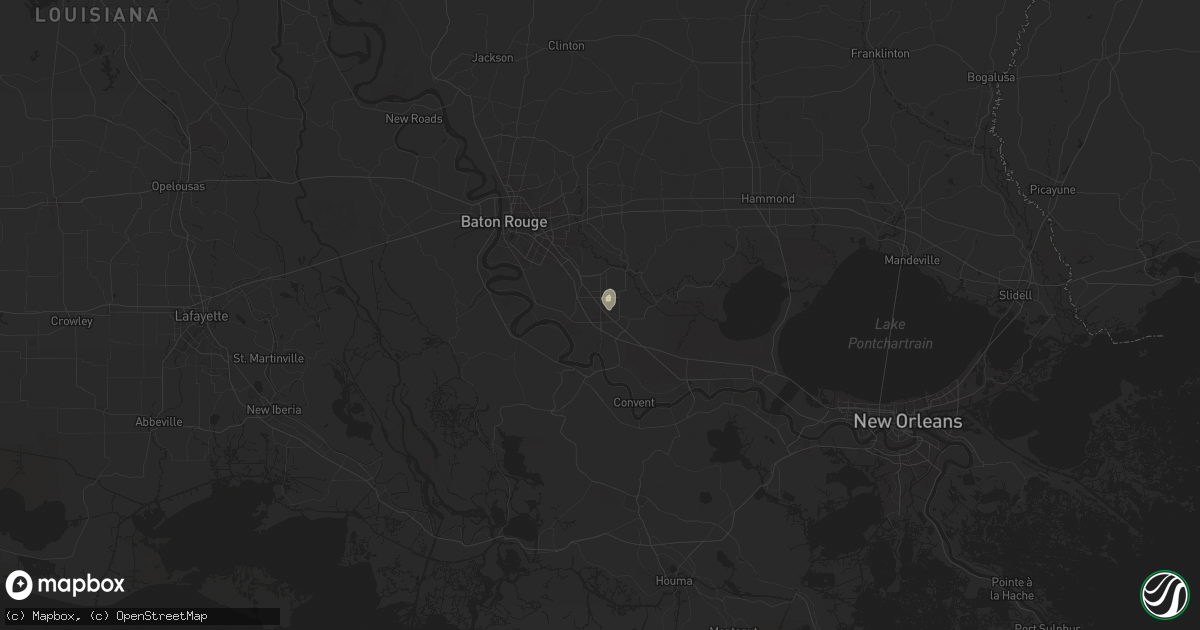 Hail map in Gonzales, LA on August 3, 2024