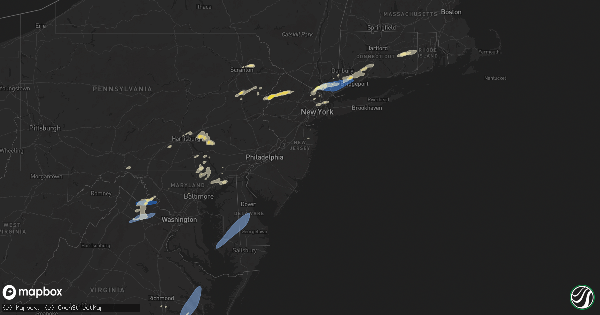 Hail map in New Jersey on August 3, 2024