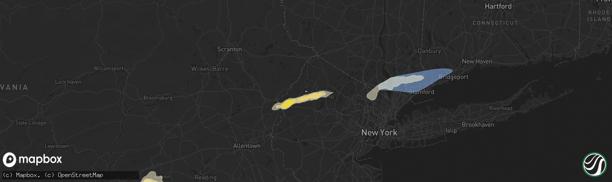 Hail map in Newton, NJ on August 3, 2024