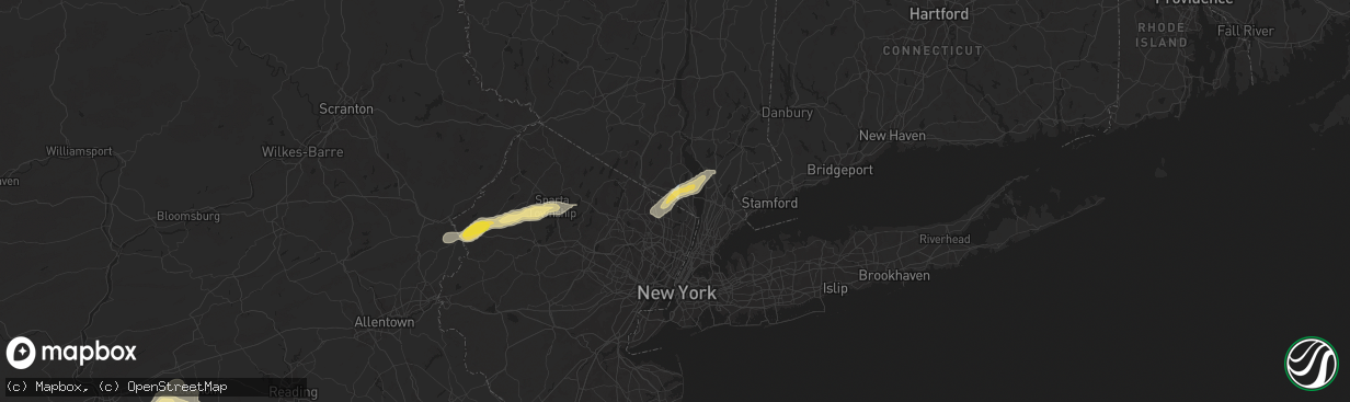 Hail map in Pearl River, NY on August 3, 2024