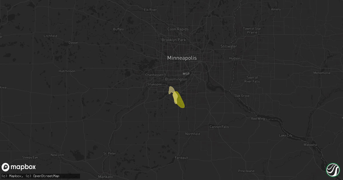 Hail map in Savage, MN on August 3, 2024