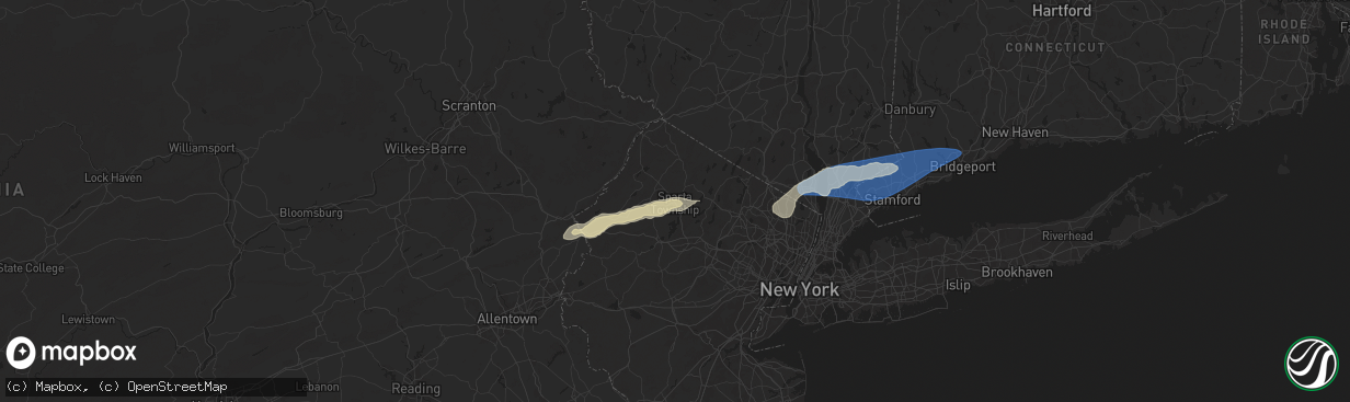 Hail map in Sparta, NJ on August 3, 2024