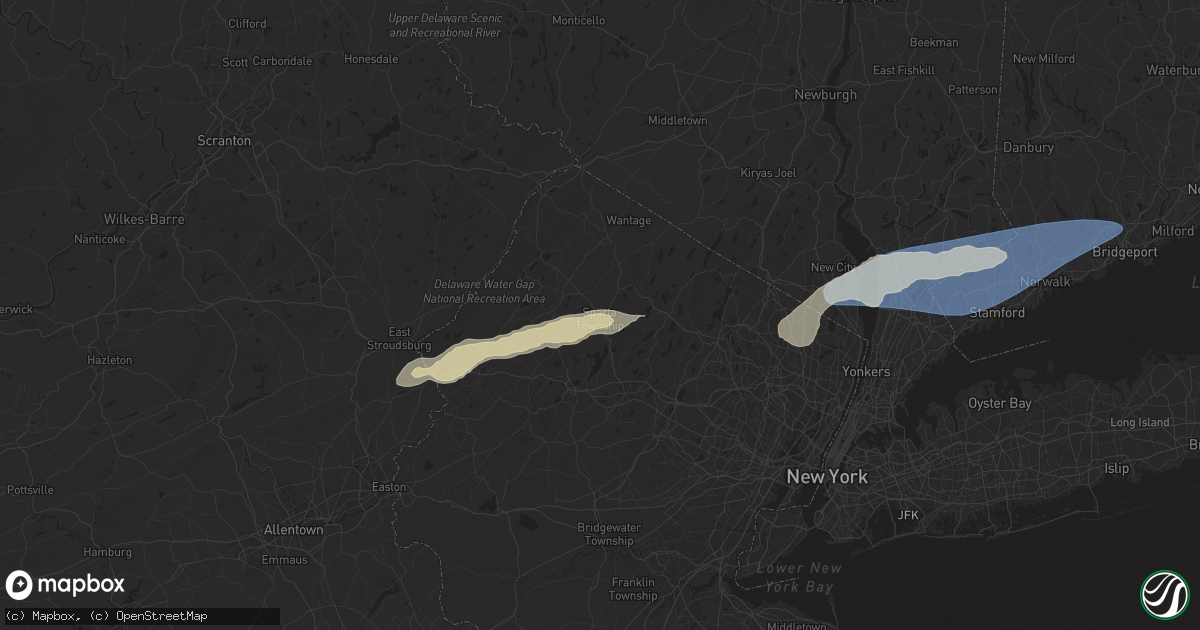 Hail map in Sparta, NJ on August 3, 2024