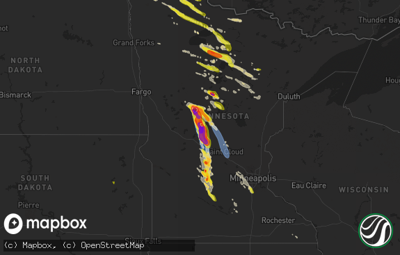 Hail map preview on 08-03-2024