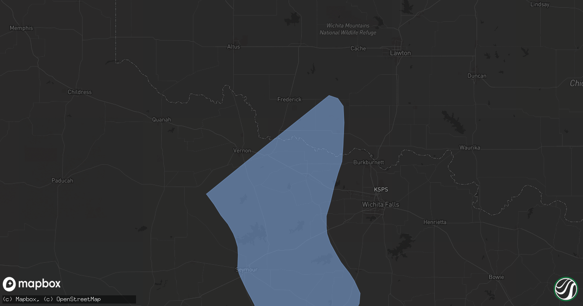 Hail map in Harrold, TX on August 3, 2025