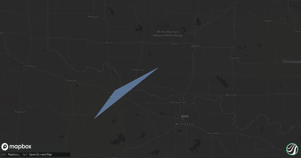 Hail map in Hollister, OK on August 3, 2025