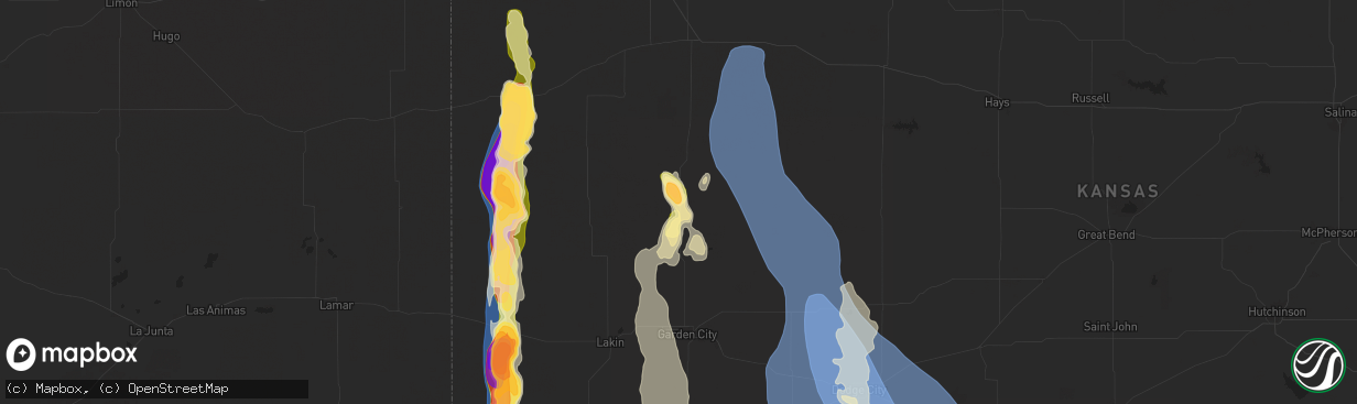 Hail map in Scott City, KS on August 3, 2025