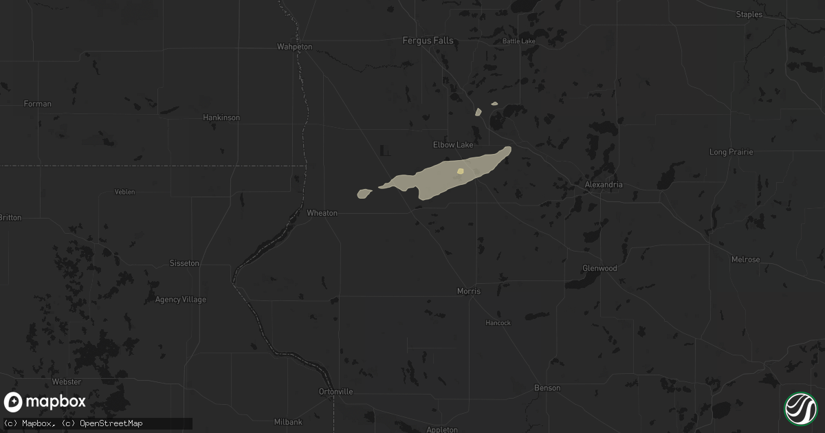 Hail map in Herman, MN on August 3, 2026