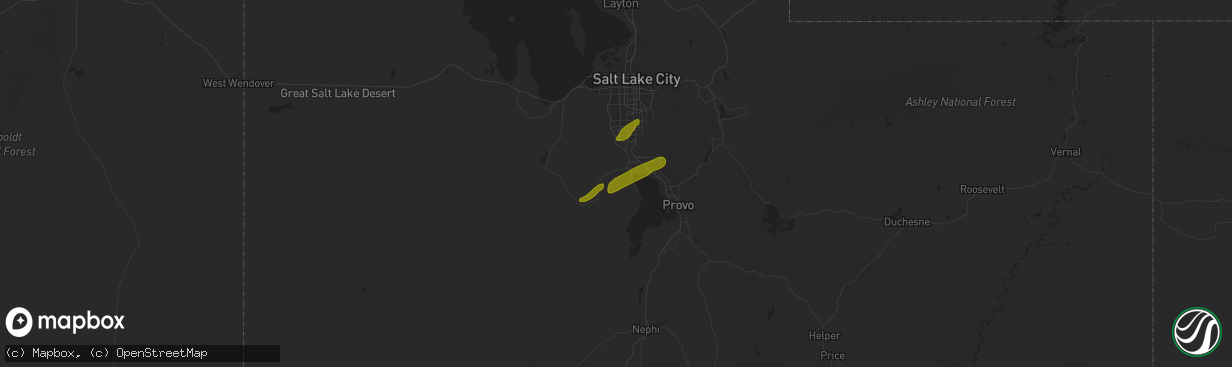 Hail map in Eagle Mountain, UT on August 4, 2010