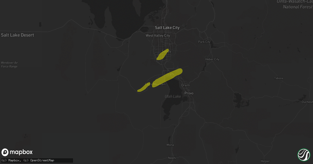 Hail map in Eagle Mountain, UT on August 4, 2010