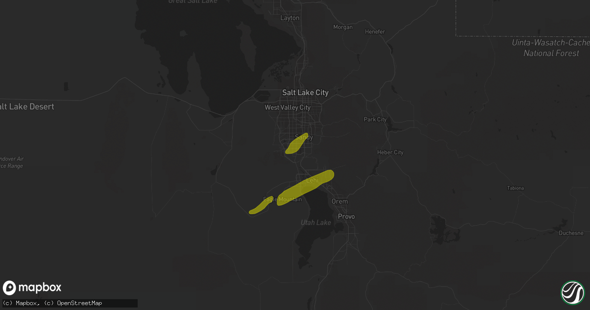 Hail map in Riverton, UT on August 4, 2010