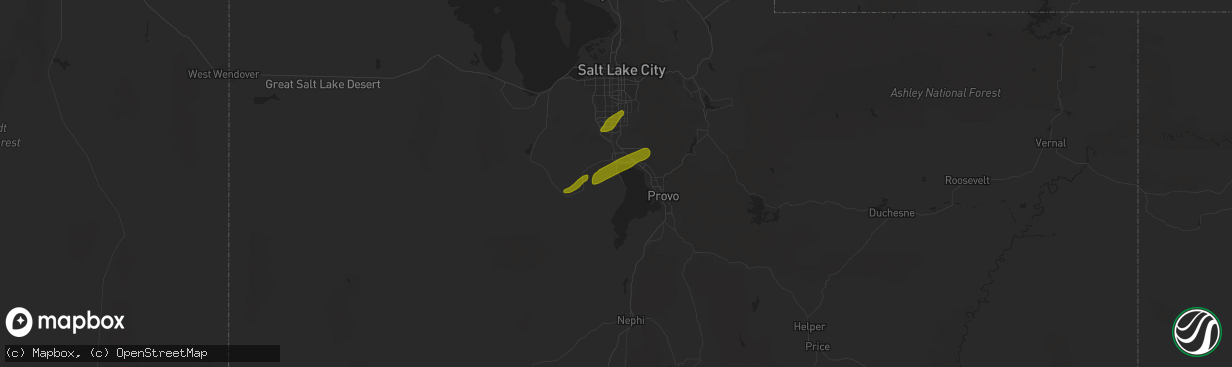 Hail map in Saratoga Springs, UT on August 4, 2010