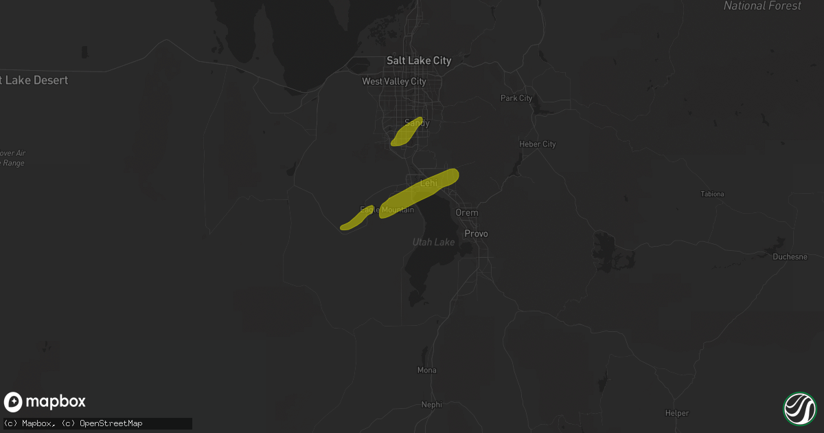 Hail map in Saratoga Springs, UT on August 4, 2010