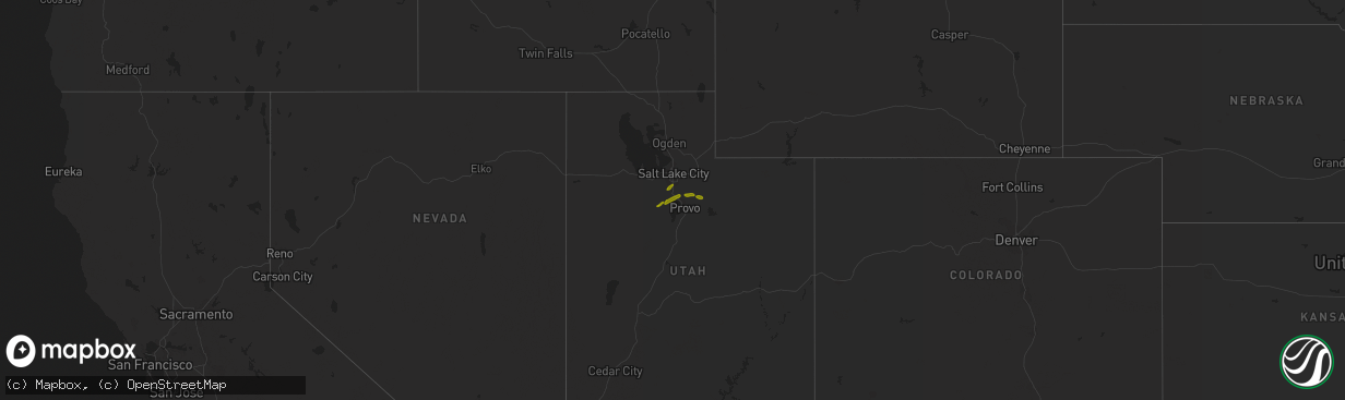 Hail map on August 4, 2010