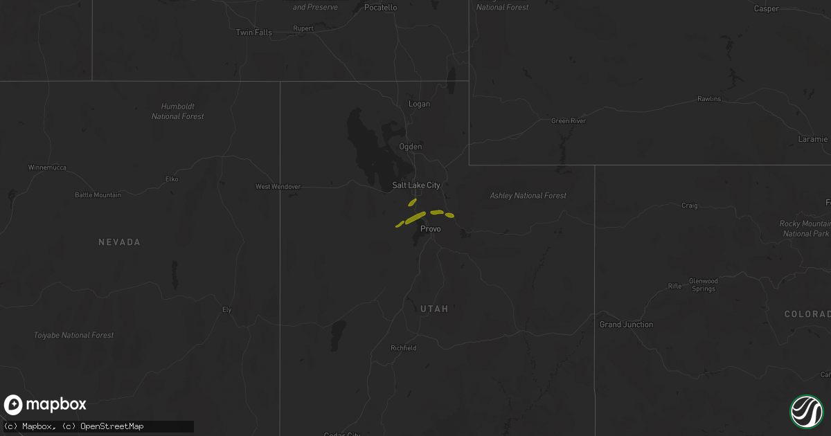 Hail map on August 4, 2010