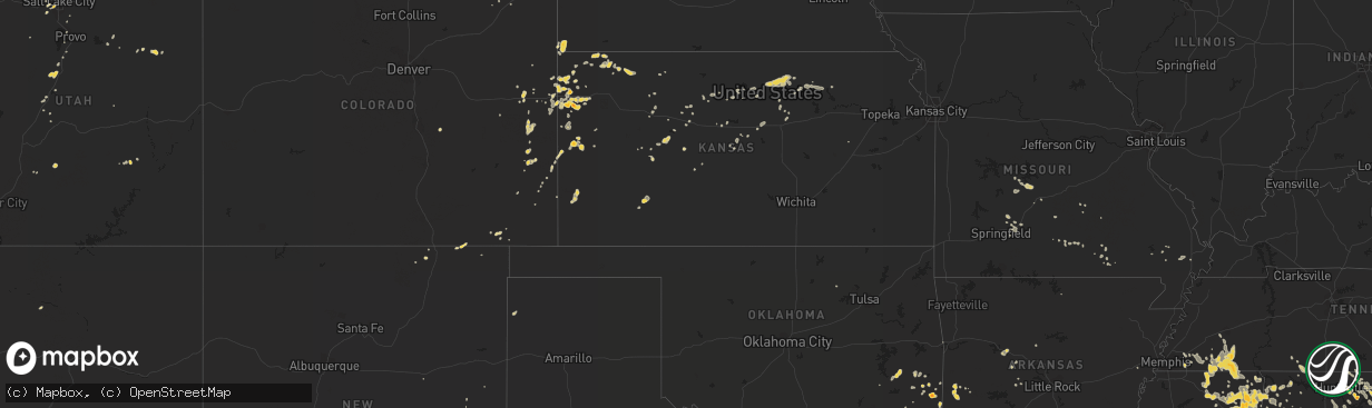 Hail map on August 4, 2011