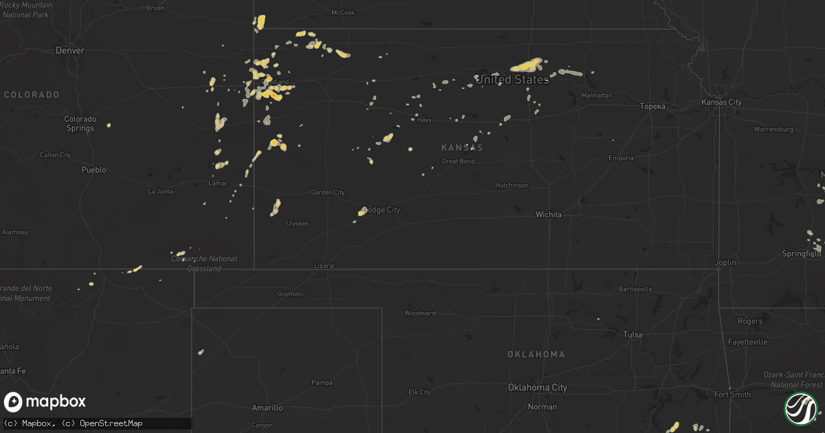 Hail map on August 4, 2011