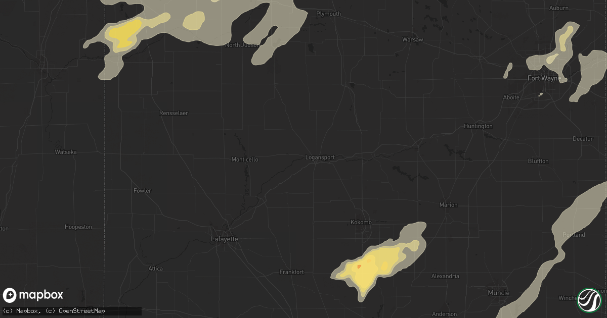 Hail map in Crown Point, IN on August 4, 2012
