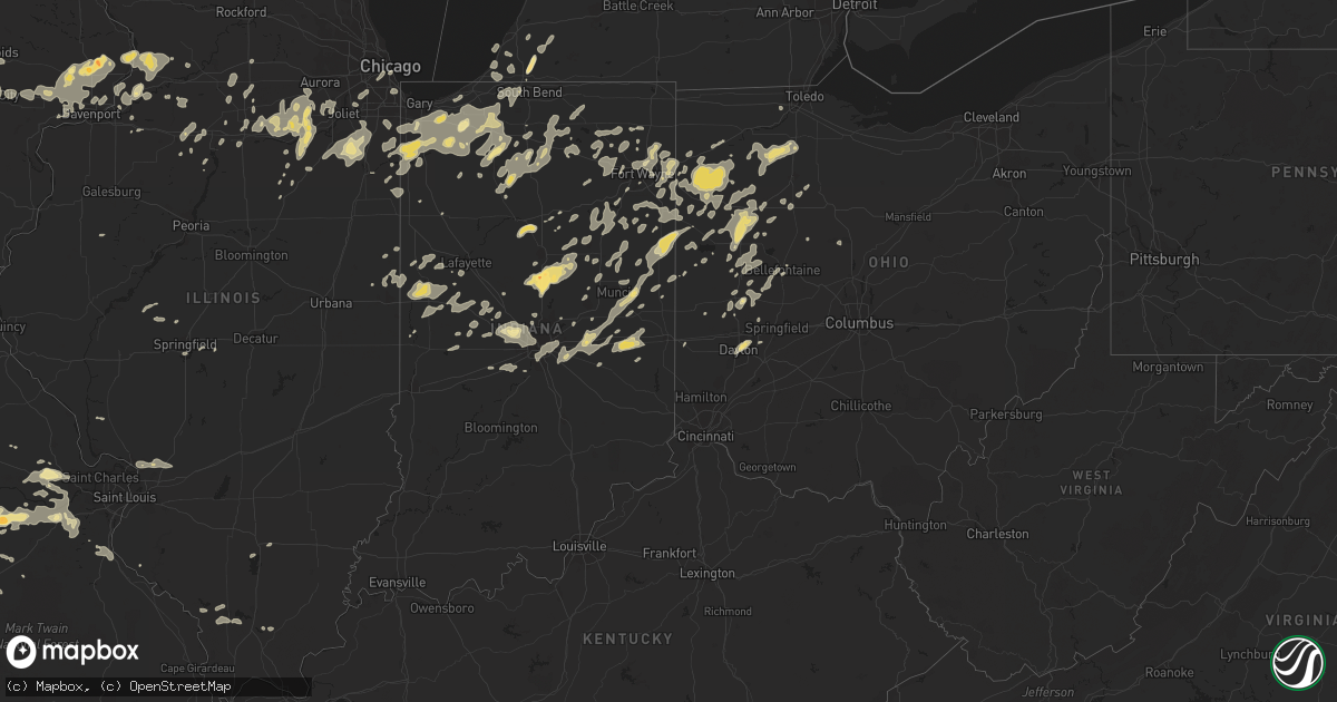 Hail map in Illinois on August 4, 2012