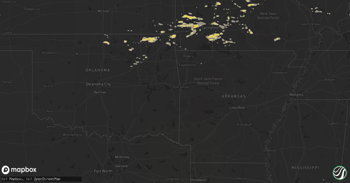 Hail map on August 4, 2012