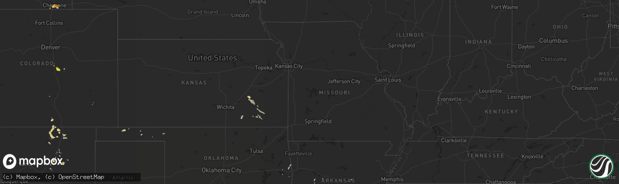 Hail map on August 4, 2013