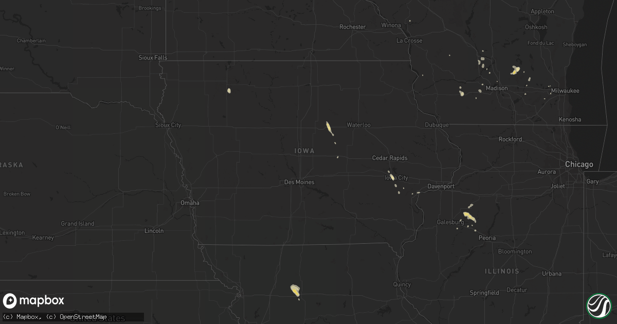 Hail map in Iowa on August 4, 2014
