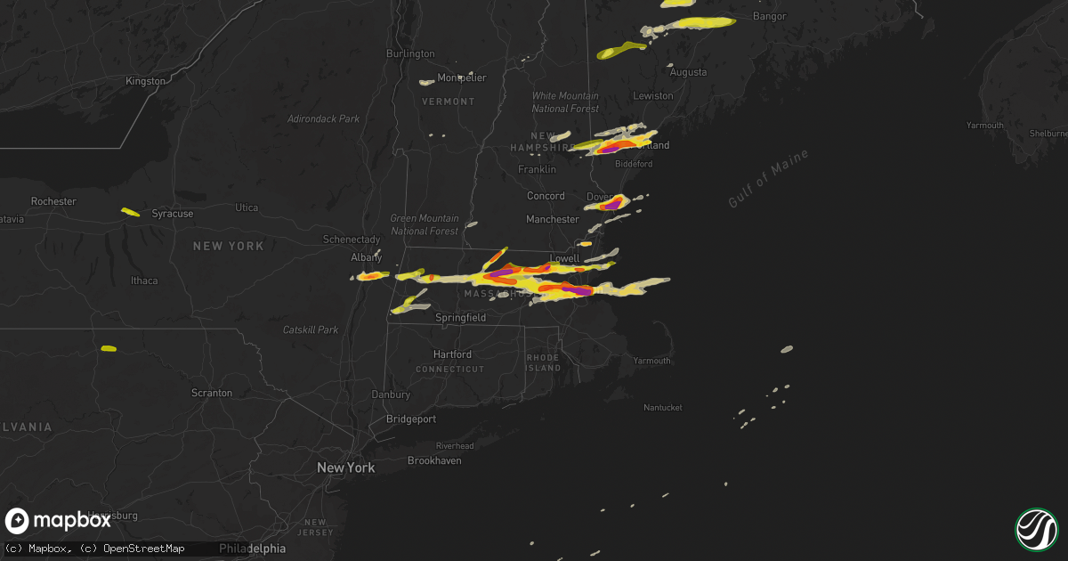 Hail map on August 4, 2015