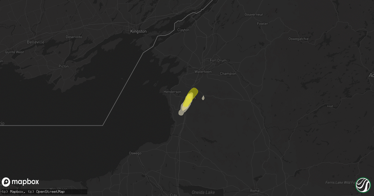 Hail map in Adams, NY on August 4, 2017
