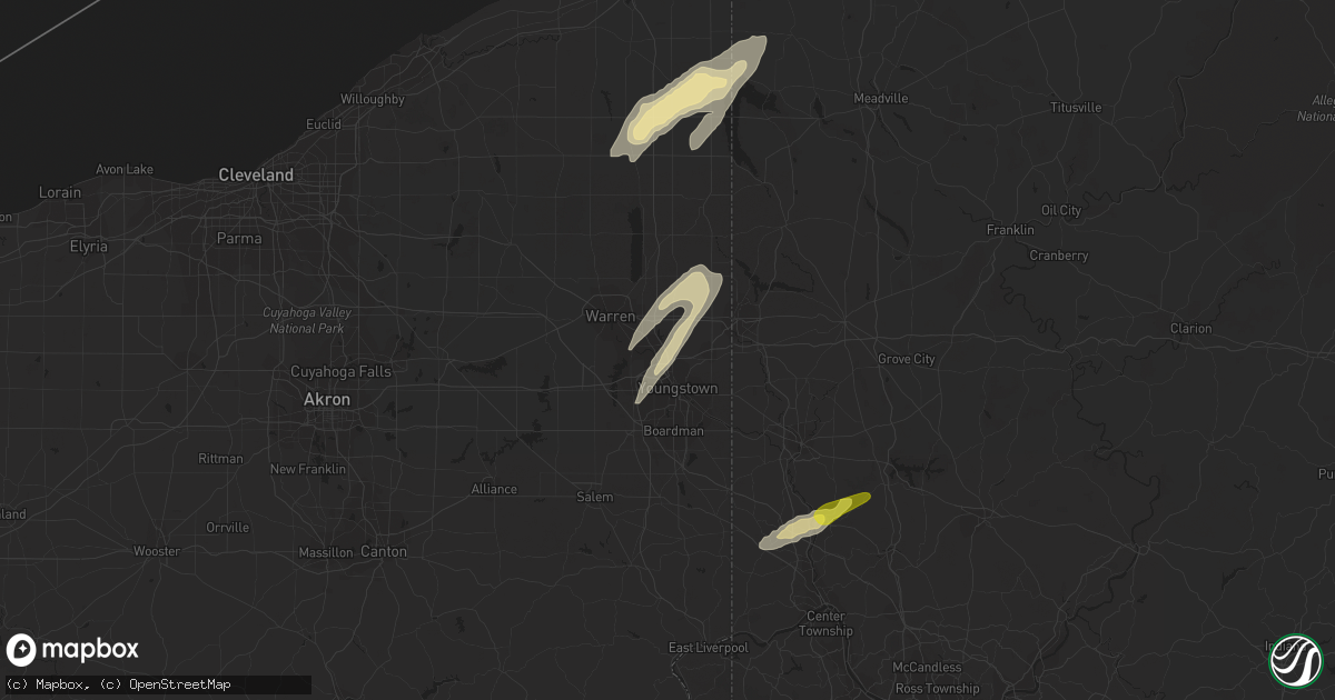 Hail map in Girard, OH on August 4, 2017
